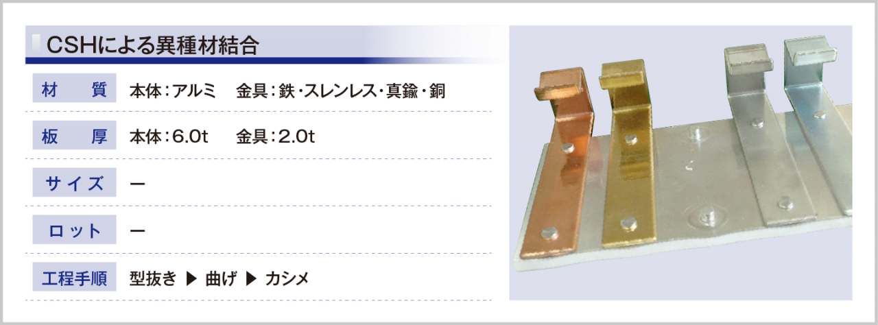 CSHによる異種材結合