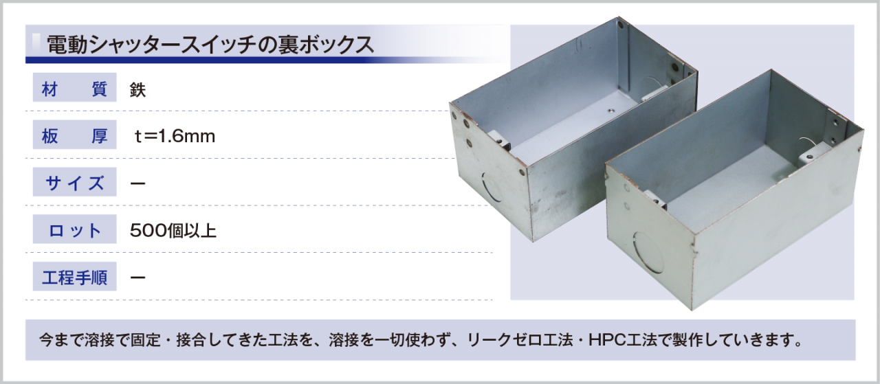 電気シャッタースイッチの裏ボックス